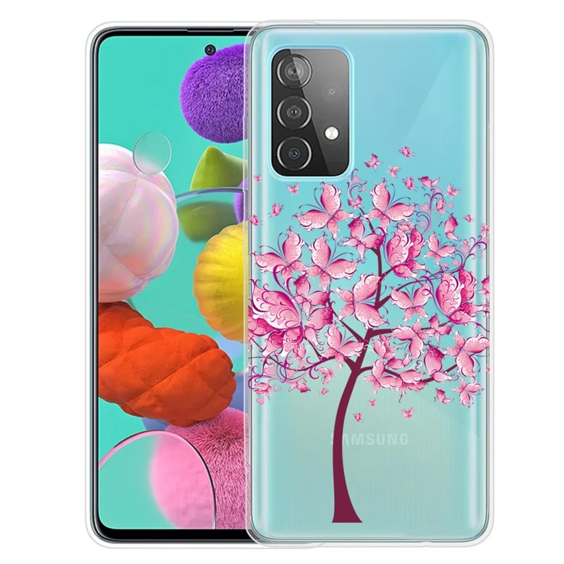 Pattern Printing TPU Phone Shell Case for Samsung Galaxy A32 5G/M32 5G - Flower Tree