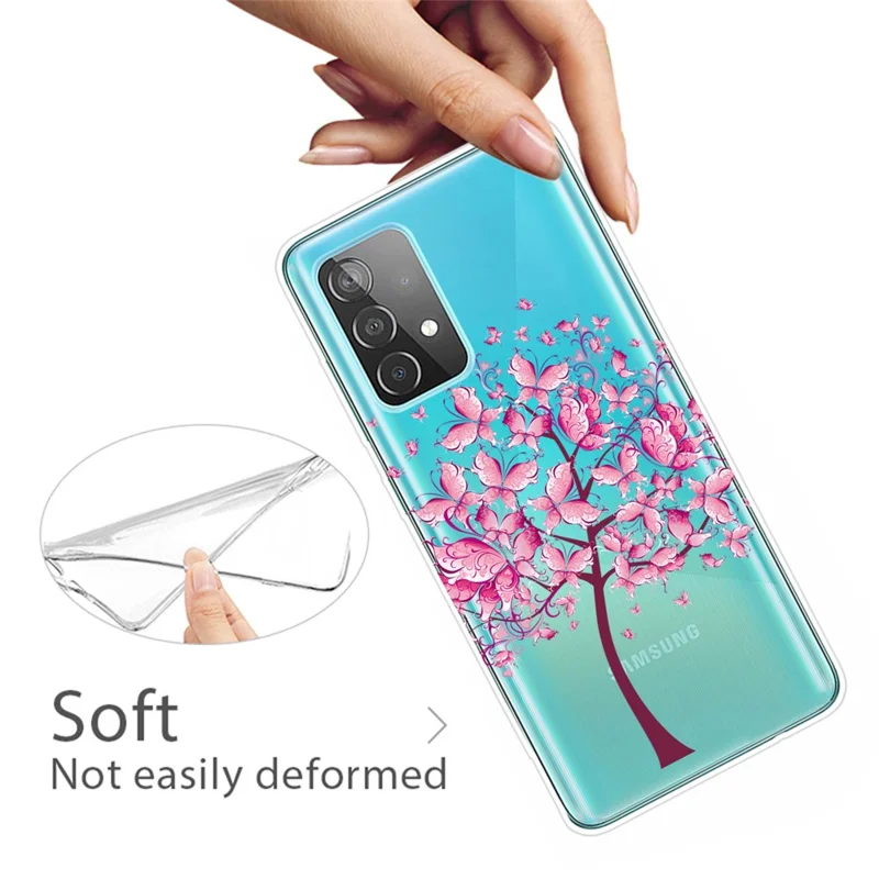 Pattern Printing TPU Phone Shell Case for Samsung Galaxy A32 5G/M32 5G - Flower Tree