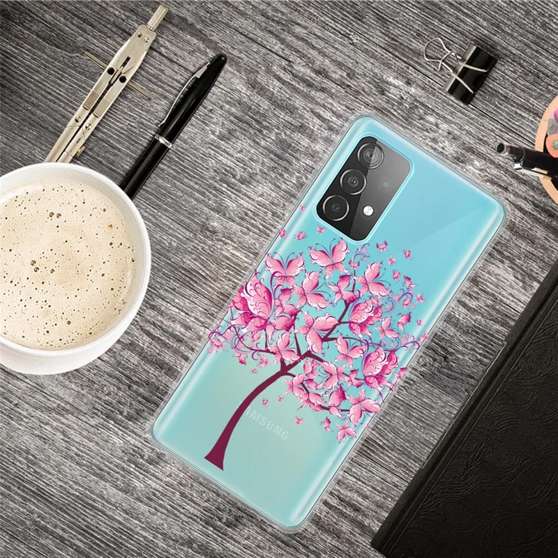 Pattern Printing TPU Phone Shell Case for Samsung Galaxy A32 5G/M32 5G - Flower Tree