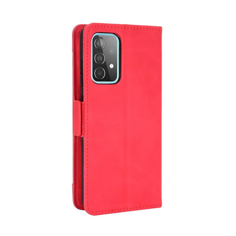 Hochwertiges Leder-Schutzhülle für Samsung Galaxy A52 4G/5G / A52s 5G mit mehreren Kartenfächern - Rot