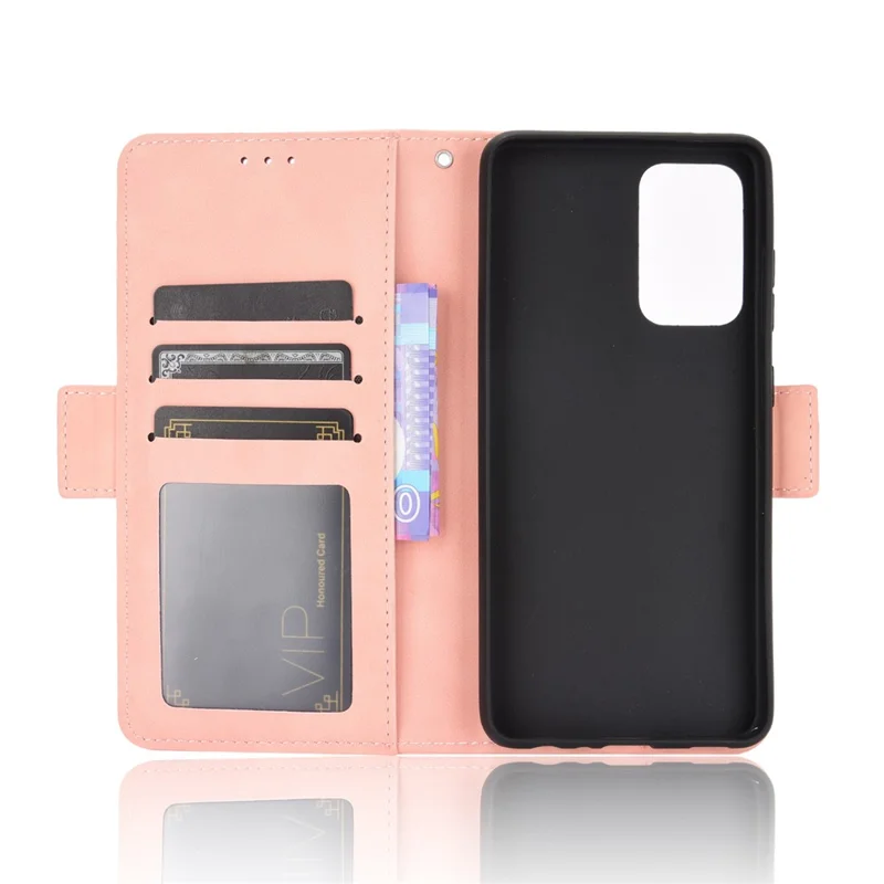 Custodia Protettiva In Pelle Per Samsung Galaxy A52 4G / 5G / Shell Di Slot Per Carte Multiple A52S 5G - Rosa