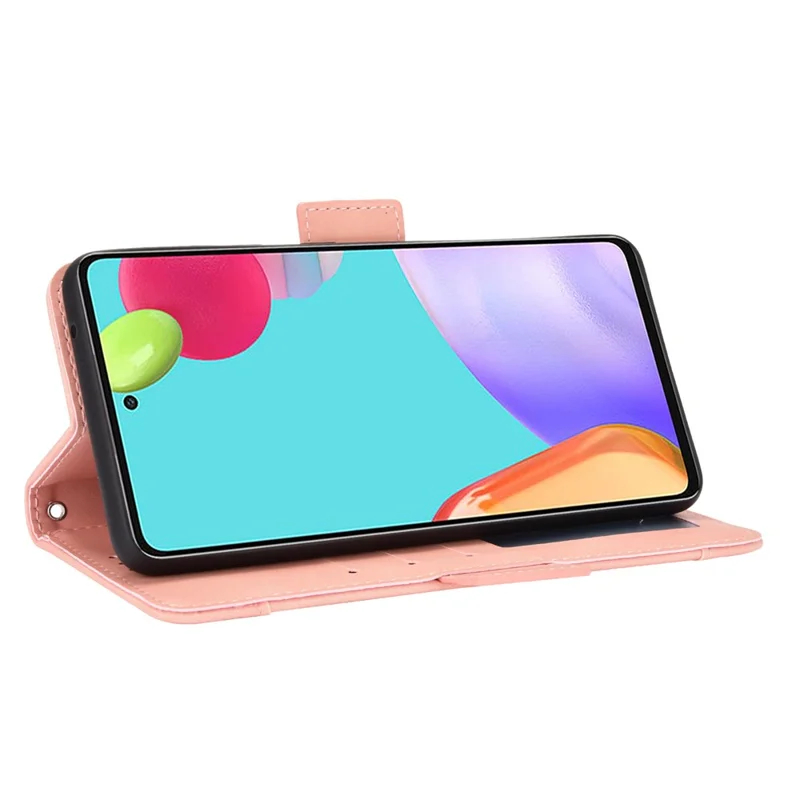 Custodia Protettiva In Pelle Per Samsung Galaxy A52 4G / 5G / Shell Di Slot Per Carte Multiple A52S 5G - Rosa