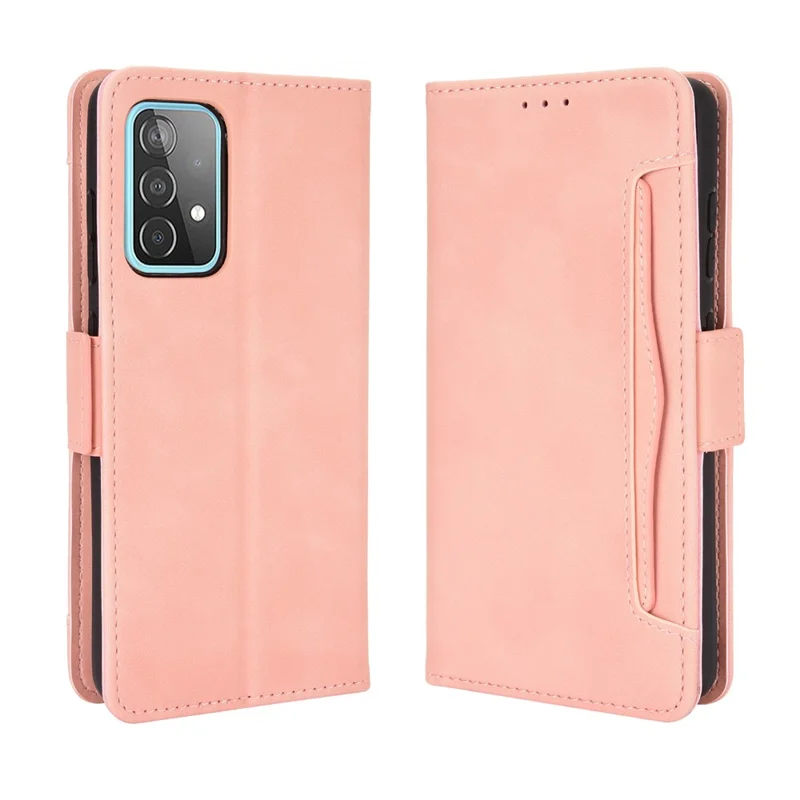 Custodia Protettiva In Pelle Per Samsung Galaxy A52 4G / 5G / Shell Di Slot Per Carte Multiple A52S 5G - Rosa
