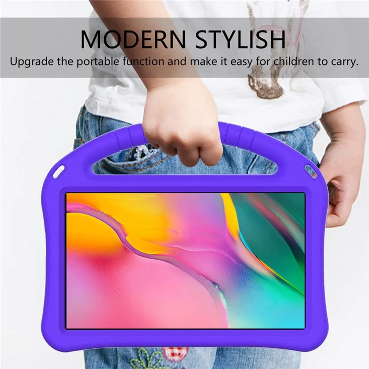 Anti-shock Con Mango de Ranura Para Lápiz EVA Tablet Case Para Samsung Galaxy Tab A 8.0 Wi-Fi (2019) Sm-t290/tab A 8.0 LTE (2019) SM-T295 - Violeta