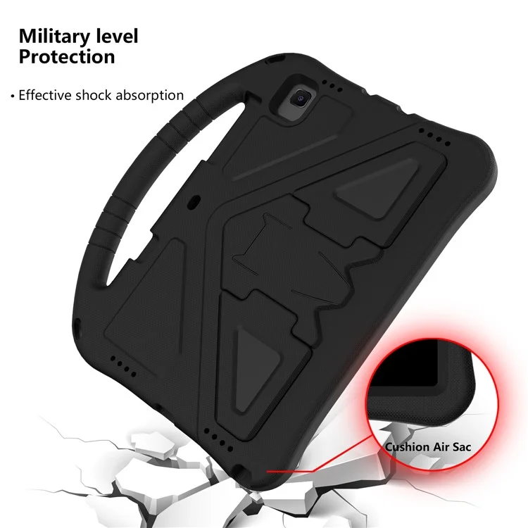 Étui pour tablette anti-choc EVA avec fente pour stylo et poignée pour Samsung Galaxy Tab S6 SM-T860 (Wi-Fi) / S6 SM-T865 (LTE) - Noir
