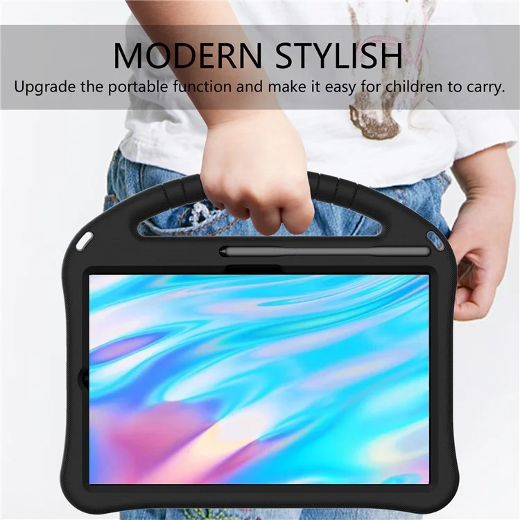 Étui pour tablette anti-choc EVA avec fente pour stylo et poignée pour Samsung Galaxy Tab S6 SM-T860 (Wi-Fi) / S6 SM-T865 (LTE) - Noir