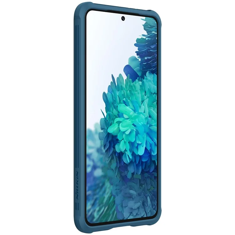 NILLKIN CamShield Pro Shell PC Panel + Moldura TPU Cobertura de Proteção Total para Samsung Galaxy S21 4G/5G - Azul