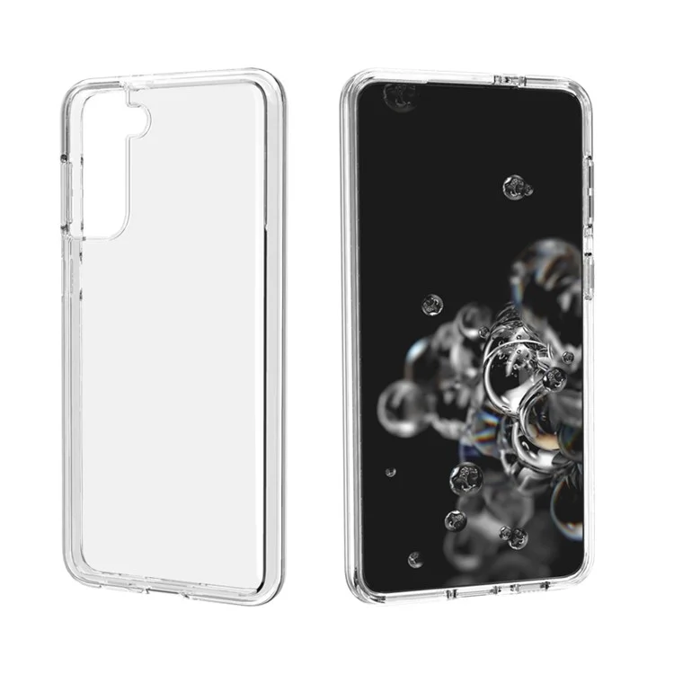 Klares Design Anti-Fingerabdruck-Hülle für Samsung Galaxy S21 Plus 5G PC+TPU Combo Back Case - Transparent