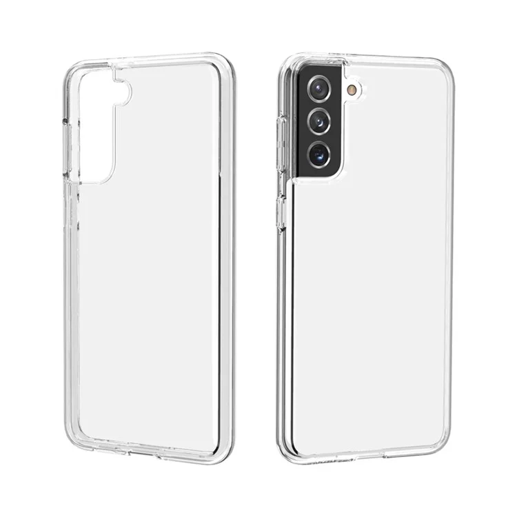 Klares Design Anti-Fingerabdruck-Hülle für Samsung Galaxy S21 Plus 5G PC+TPU Combo Back Case - Transparent