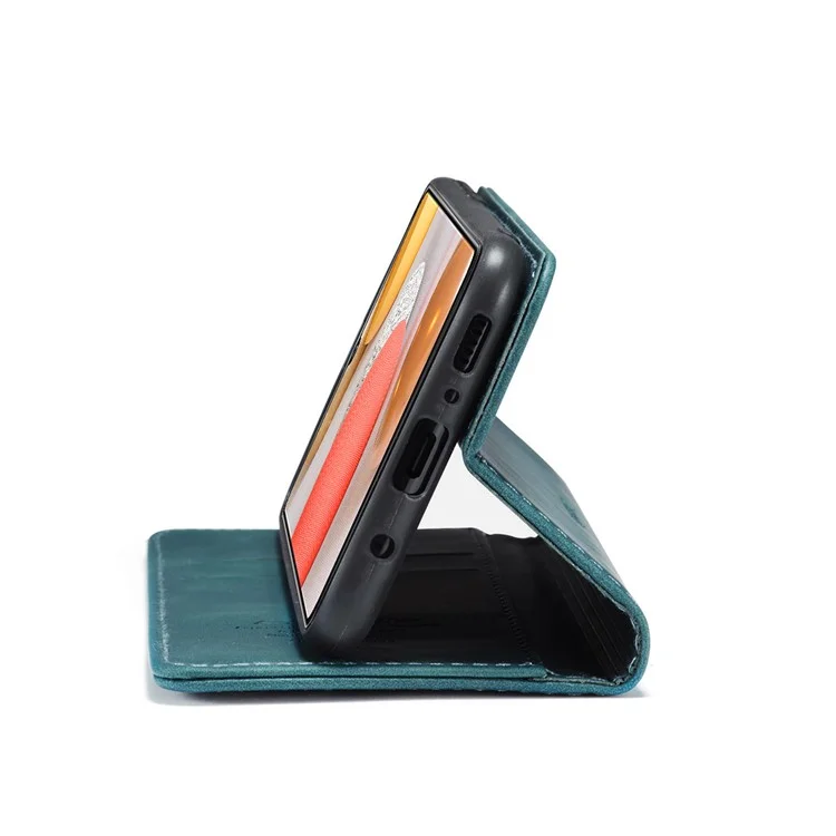 Serie Caseme 013 Serie Auto-absorbida de Cuero de Cuero Para Samsung Galaxy S21+ 5G - Azul