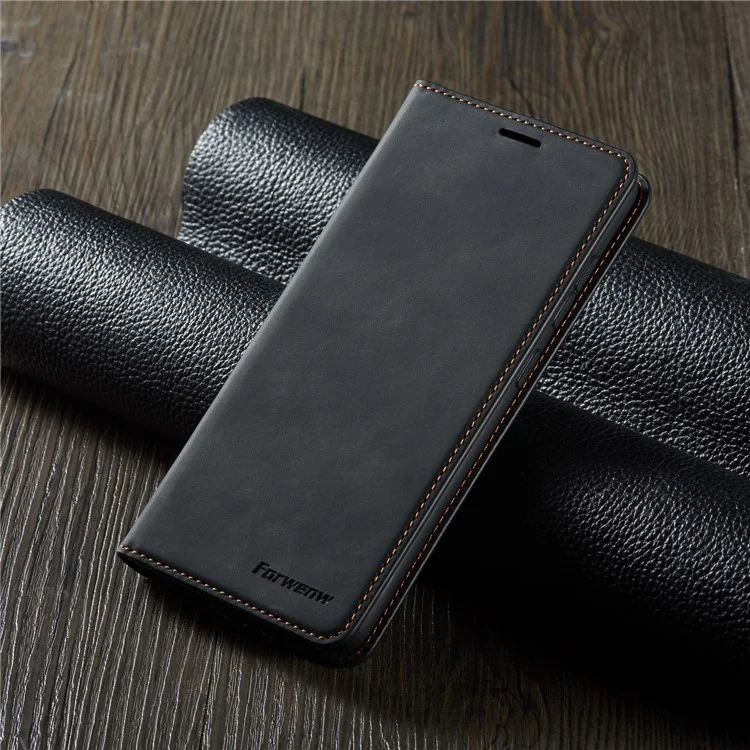 Forwenw Fantasy Series Wallet Leather Phone Stand Hülle Für Samsung Galaxy S21 4G/5G - Schwarz
