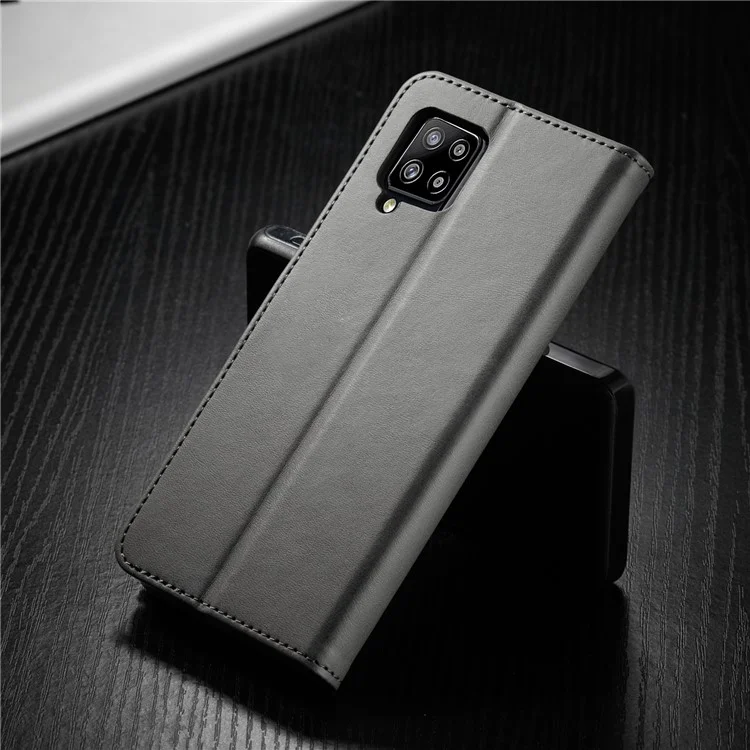 LC.IMEEKE for Samsung Galaxy A42 5G Leather Wallet Case - Grey