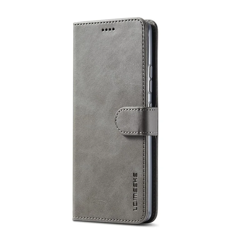 LC.IMEEKE for Samsung Galaxy A42 5G Leather Wallet Case - Grey