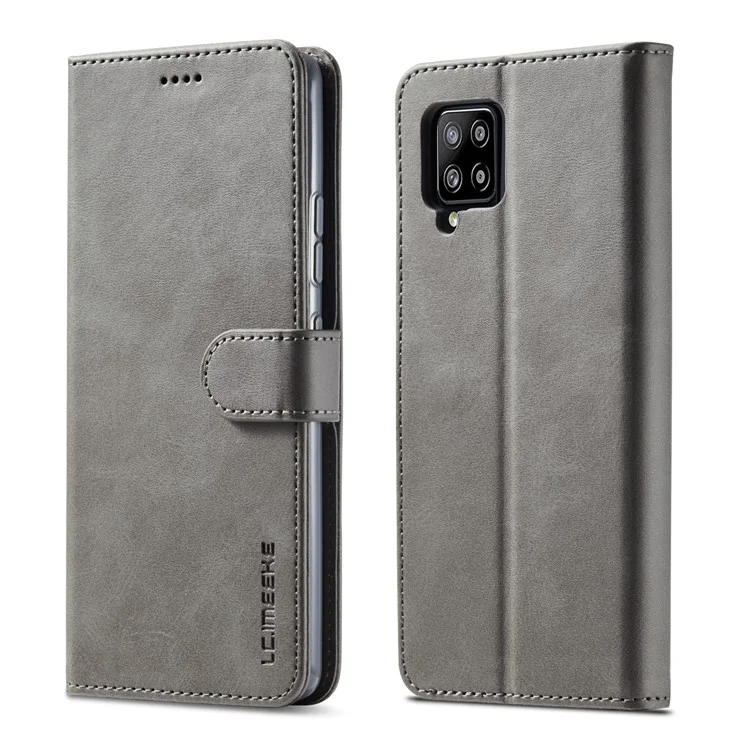 LC.IMEEKE for Samsung Galaxy A42 5G Leather Wallet Case - Grey