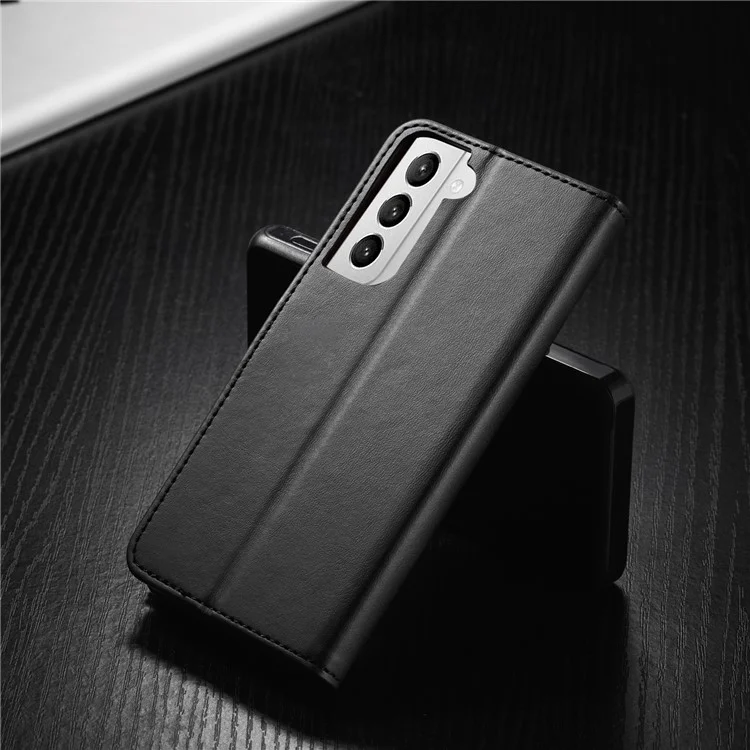 LC.IMEEKE para Samsung Galaxy S21+ 5G Funda con Soporte de Cuero Plegable Billetera Protección Completa - Negro