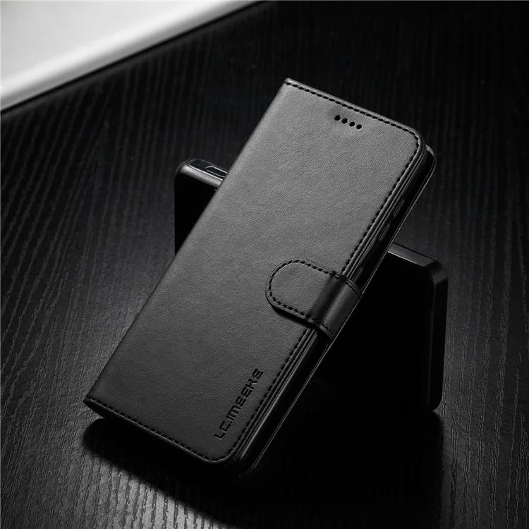 LC.IMEEKE para Samsung Galaxy S21+ 5G Funda con Soporte de Cuero Plegable Billetera Protección Completa - Negro