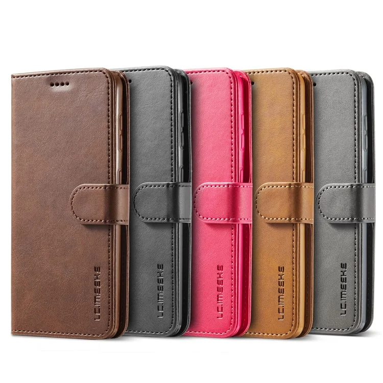 LC.IMEEKE para Samsung Galaxy S21+ 5G Funda con Soporte de Cuero Plegable Billetera Protección Completa - Negro