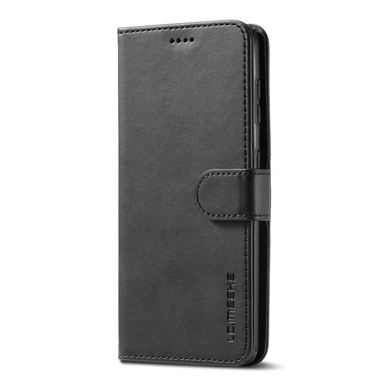 Lc. Imeeke Für Samsung Galaxy S21+ 5G Faltbarer Ständer Cover Leder Brieftasche Allround Full Protection Hülle - Schwarz