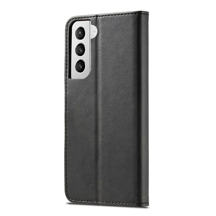 LC.IMEEKE para Samsung Galaxy S21+ 5G Funda con Soporte de Cuero Plegable Billetera Protección Completa - Negro