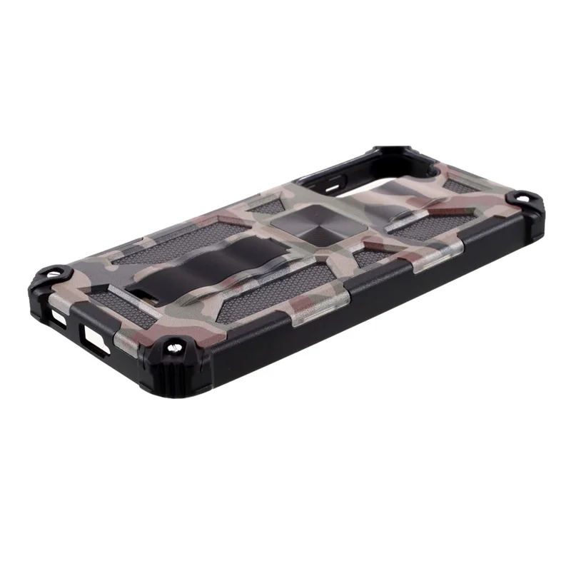 Camouflage Design Hybrid Phone Protective Shell Shock Absorption for Samsung Galaxy S21 4G/5G - Army Green