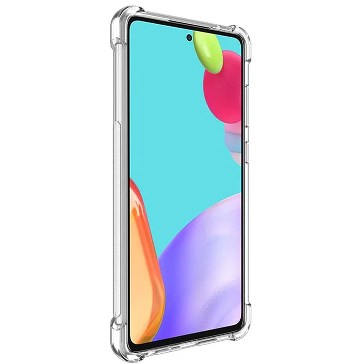 IMAK Four Corner Airbags Shockproof Clear TPU Cover + Screen Film pour Samsung Galaxy A52 4G/5G / A52s 5G - Transparent