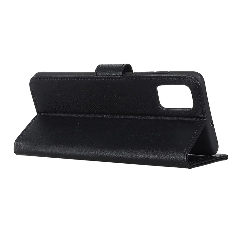 KHAZNEH Retro Style Lederschutz-Hülle für Samsung Galaxy A52 4G / 5G / A52s 5G Brieftasche Stand-Case - Schwarz