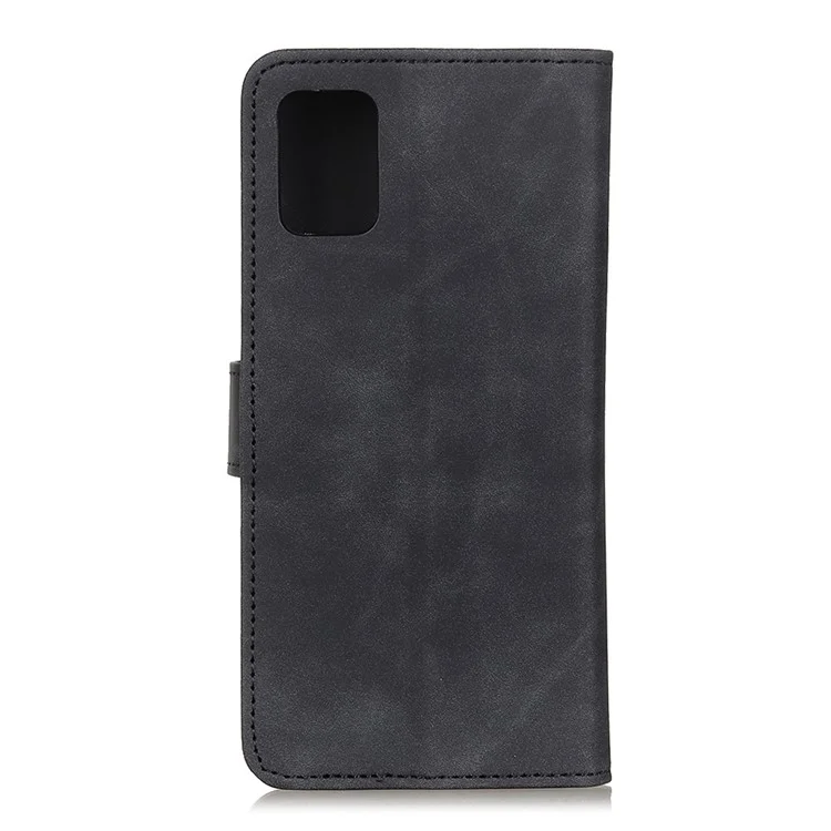 KHAZNEH Retro Style Leather Mobile Phone Wallet Cover per Samsung Galaxy A52 4G / 5G / A52s 5G - Nero