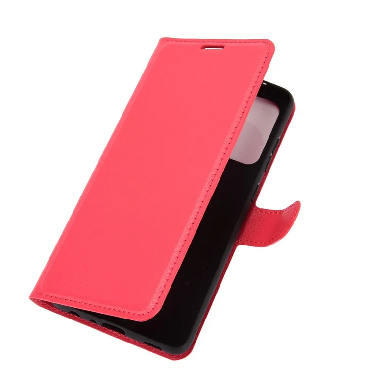 Litchi Texture Leather Wallet Stand Design Phone Cover for Samsung Galaxy A52 4G / 5G / A52s 5G - Red
