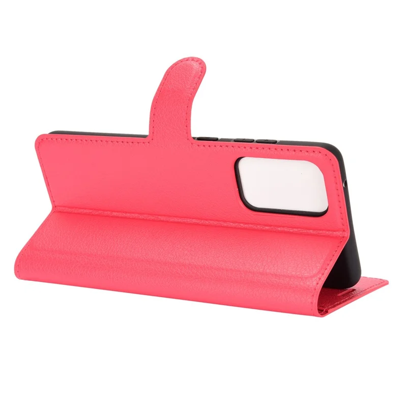 Litchi Texture Leather Wallet Stand Design Phone Cover for Samsung Galaxy A52 4G / 5G / A52s 5G - Red