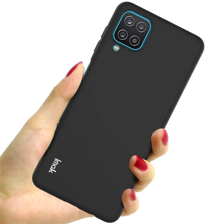 IMAK UC-2 Series Skin-feel Soft TPU Phone Shell Case für Samsung Galaxy A12 - Schwarz
