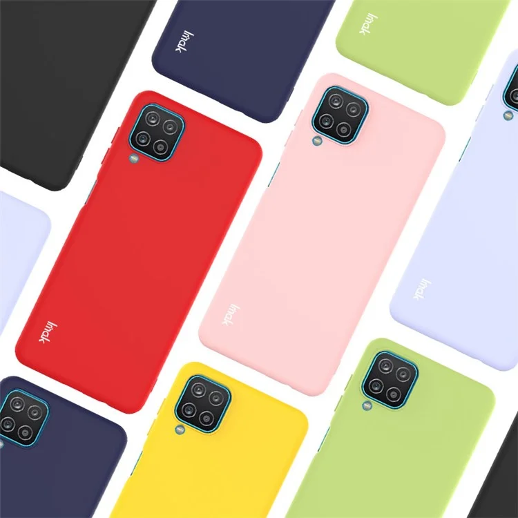 IMAK UC-2 Series Skin-feel Soft TPU Phone Shell Case für Samsung Galaxy A12 - Schwarz