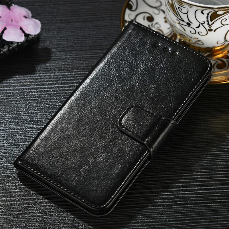 Wallet Textured Leather Stand Phone Shell for Samsung Galaxy AA52 4G/5G / A52s 5G - Black