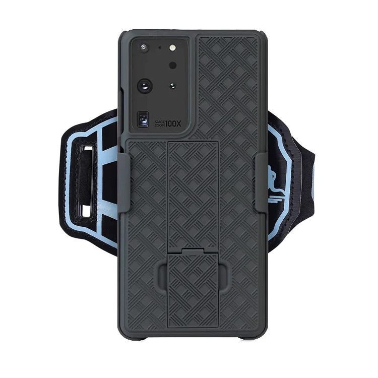 Patterno de Tecido Nylon Sport Sport Spirit Design PC Protector Case Com Shell Kickstand Para Samsung Galaxy S21 Ultra 5G