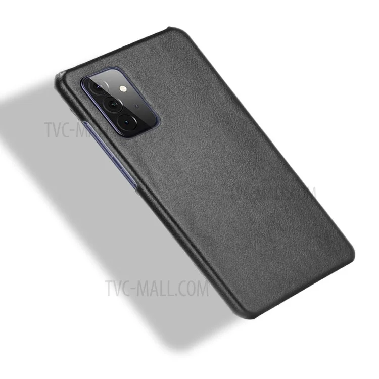 Litchi Texture PU Кожаная Кожаная пк Мобильный Корпус Для Samsung Galaxy A72 5G / A72 4G - Черный