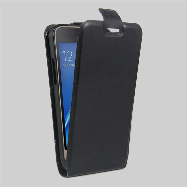 Vertical Flip Leather Case with ID Card Slot for Samsung Galaxy J1 (2016) - Black