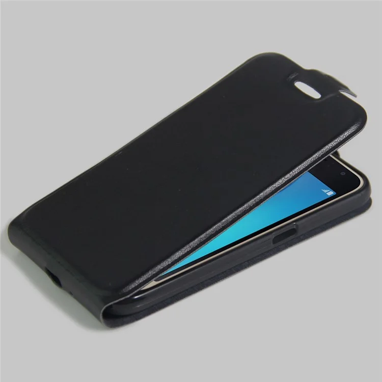 Vertical Flip Leather Case with ID Card Slot for Samsung Galaxy J1 (2016) - Black
