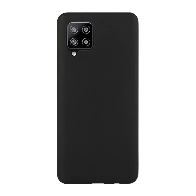 Süßigkeiten Farbe Soft TPU -telefonabdeckung Für Samsung Galaxy A42 5G - Schwarz