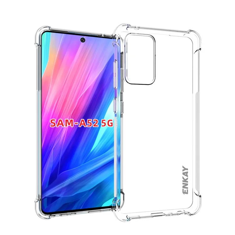 Enkay Shock a Prueba de Golpes Clear Tpu Case Para Samsung Galaxy A52 4G/5G / A52s 5G Cubierta Protectora Anti-slip