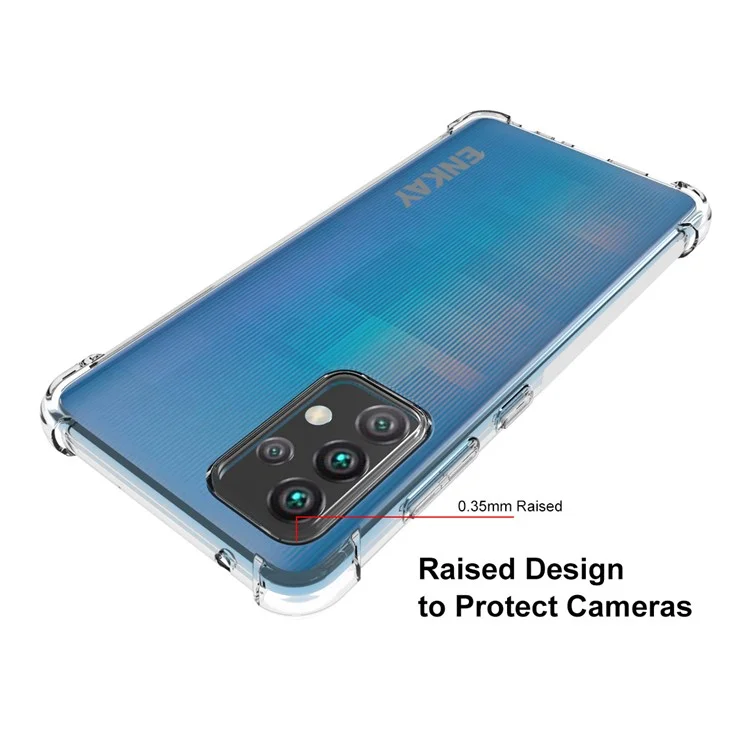 Caso TPU Transparente à Prova de Choque Enkay Para Samsung Galaxy A52 4G/5G / A52s 5G Anti-slip Protetive Cober