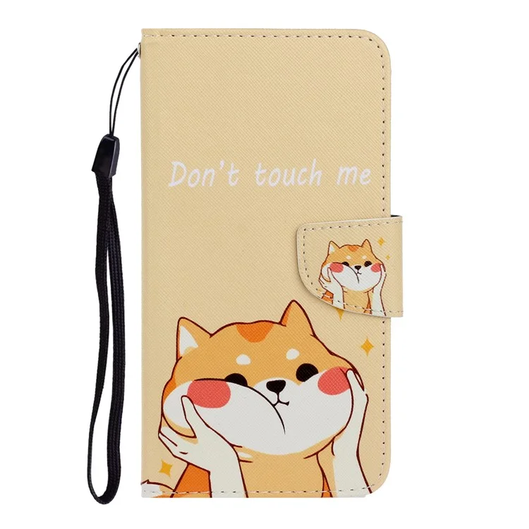 TPU + PU Leather Wallet Stand Phone Case with Lanyard for Samsung Galaxy A72 5G / A72 4G - Cat