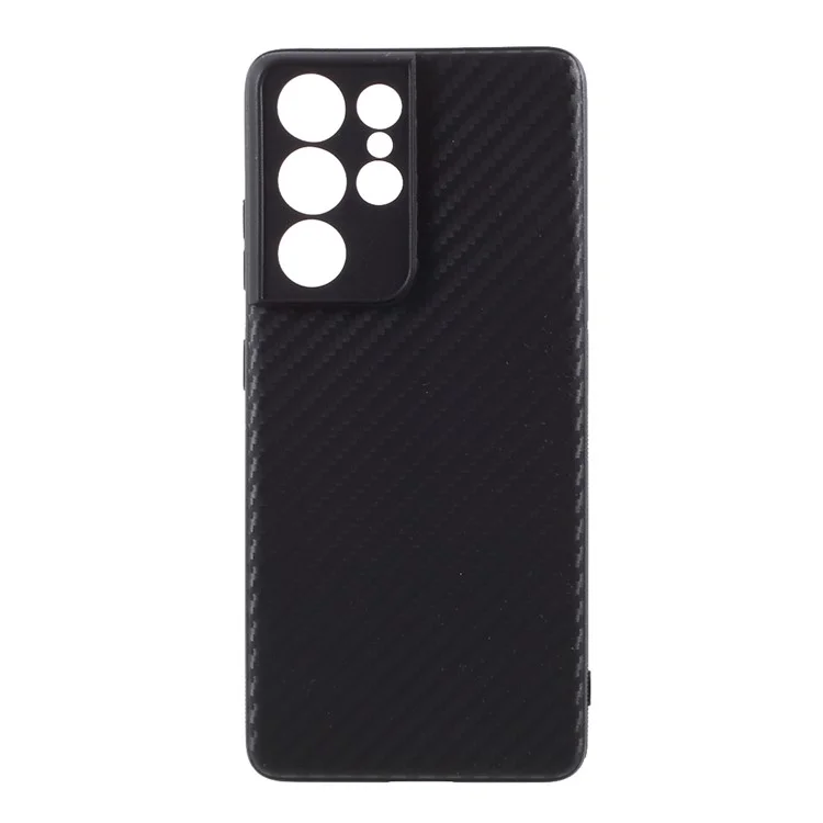 Pour Samsung Galaxy S21 Ultra 5G Étui Fibre de Carbone TPU Protecteur Couverture