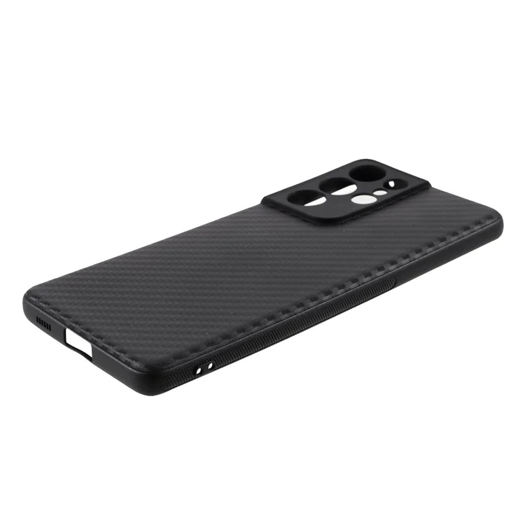 Pour Samsung Galaxy S21 Ultra 5G Étui Fibre de Carbone TPU Protecteur Couverture