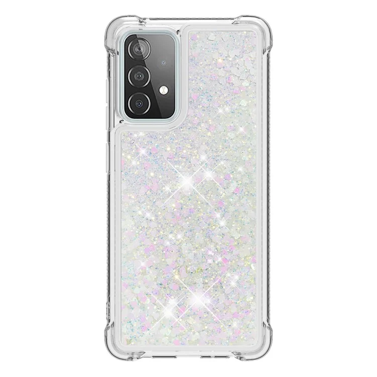 Shell de Couverture de Sable Rapide Dynamique Anti-rayures TPU Pour Samsung Galaxy A52 4g / 5G / A52s 5G - Blanche