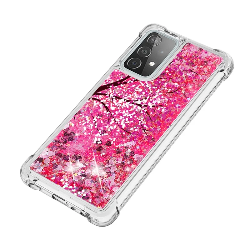 Patterned Quicksand Shockproof Protector for Samsung Galaxy A52 4G/5G / A52s 5G TPU Shell - Flower