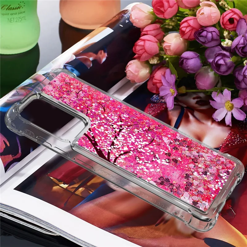 Patterned Quicksand Shockproof Protector for Samsung Galaxy A52 4G/5G / A52s 5G TPU Shell - Flower