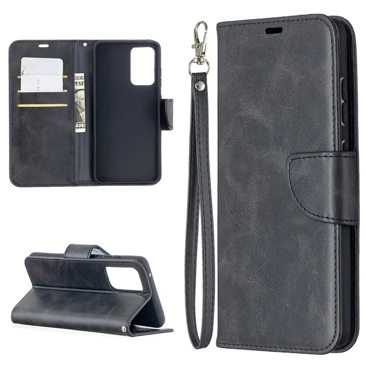 Billetera de Cuero PU Estuche Para Teléfonos Inteligentes Para Samsung Galaxy A52 4G/5G / A52s 5G - Negro