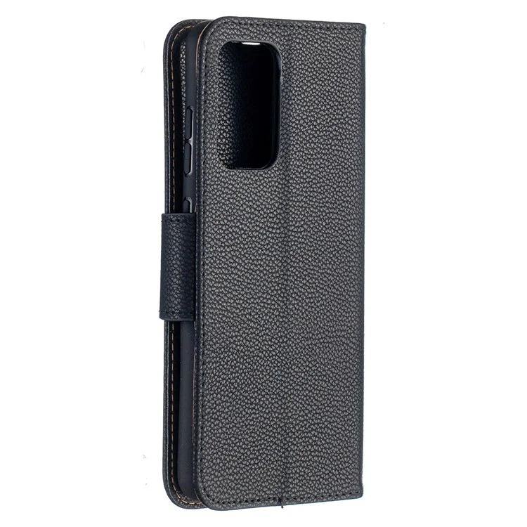 Litchi Surface with Wallet Leather Stand Case for Samsung Galaxy A52 4G/5G / A52s 5G - Black