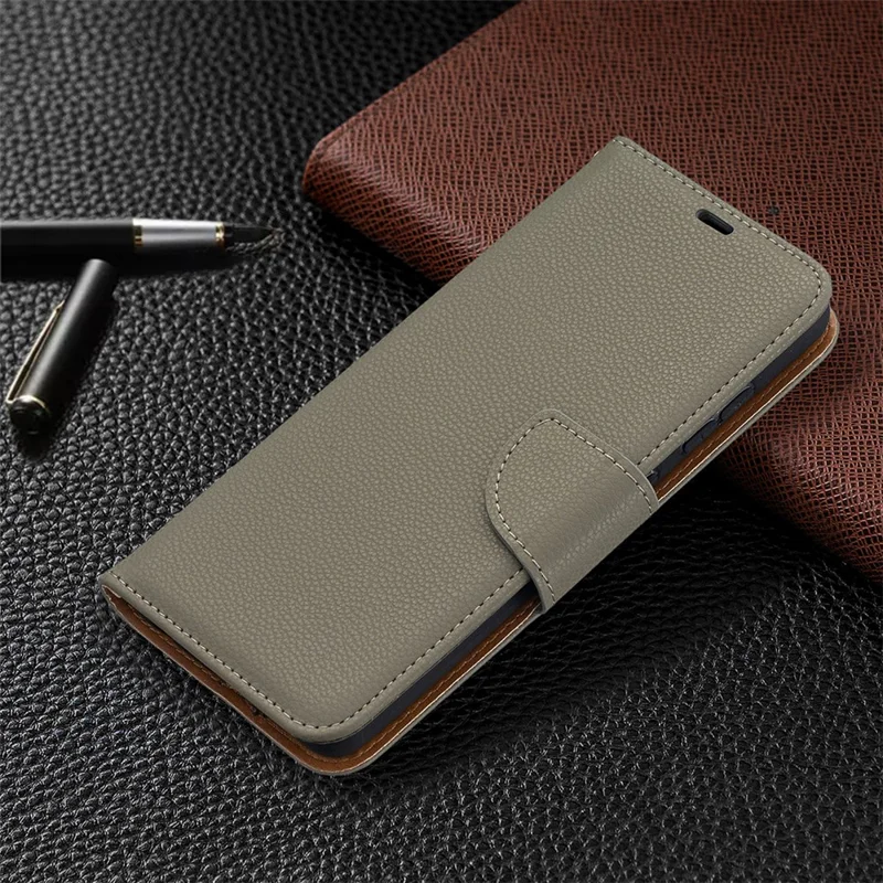 Litchi Surface with Wallet Leather Stand Case for Samsung Galaxy A52 4G/5G / A52s 5G - Grey