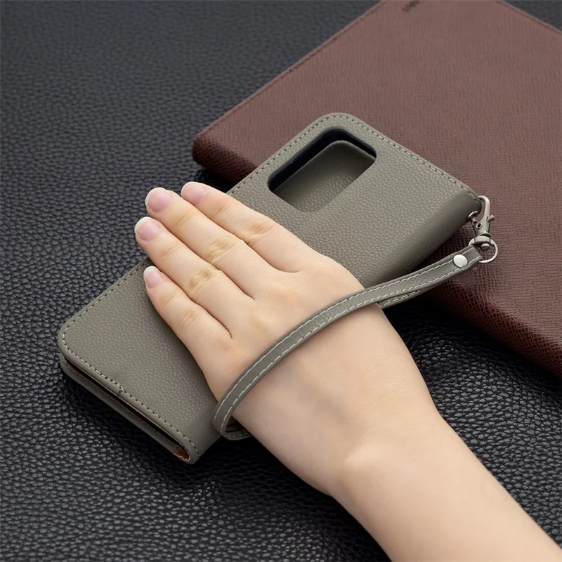 Litchi Surface with Wallet Leather Stand Case for Samsung Galaxy A52 4G/5G / A52s 5G - Grey