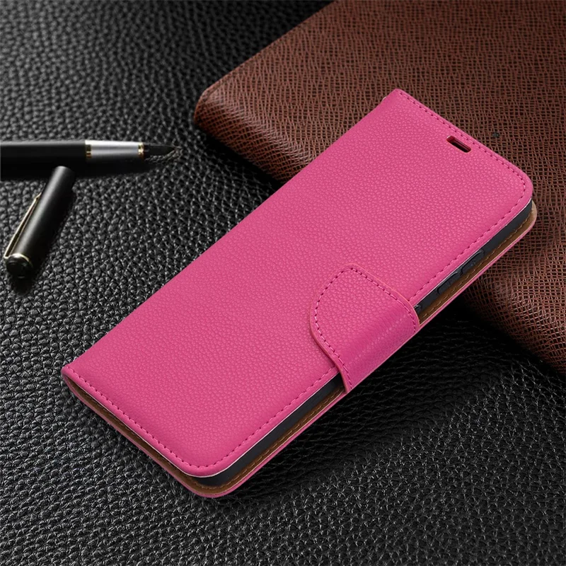 Litchi Surface with Wallet Leather Stand Case for Samsung Galaxy A52 4G/5G / A52s 5G - Rose